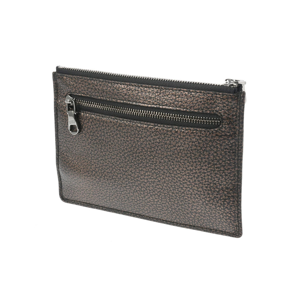 Loewe Embossed Clutch Leather White Bron White
